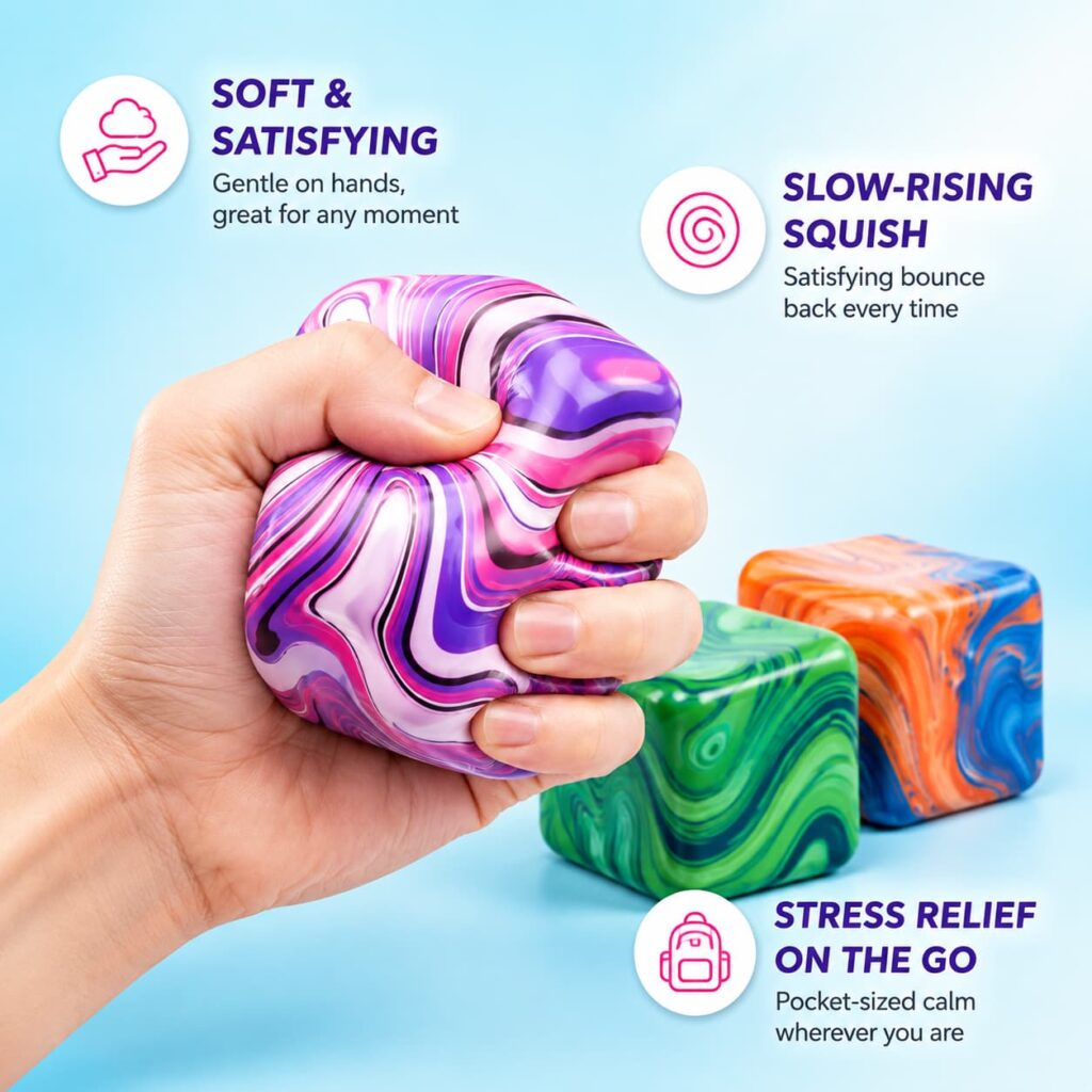 Fidget Stress Squish Cube