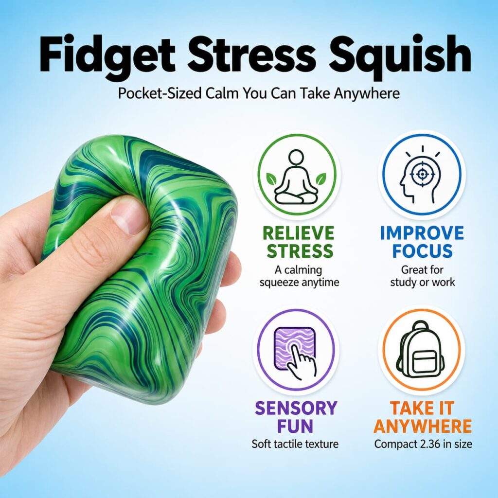Fidget Stress Squish Cube