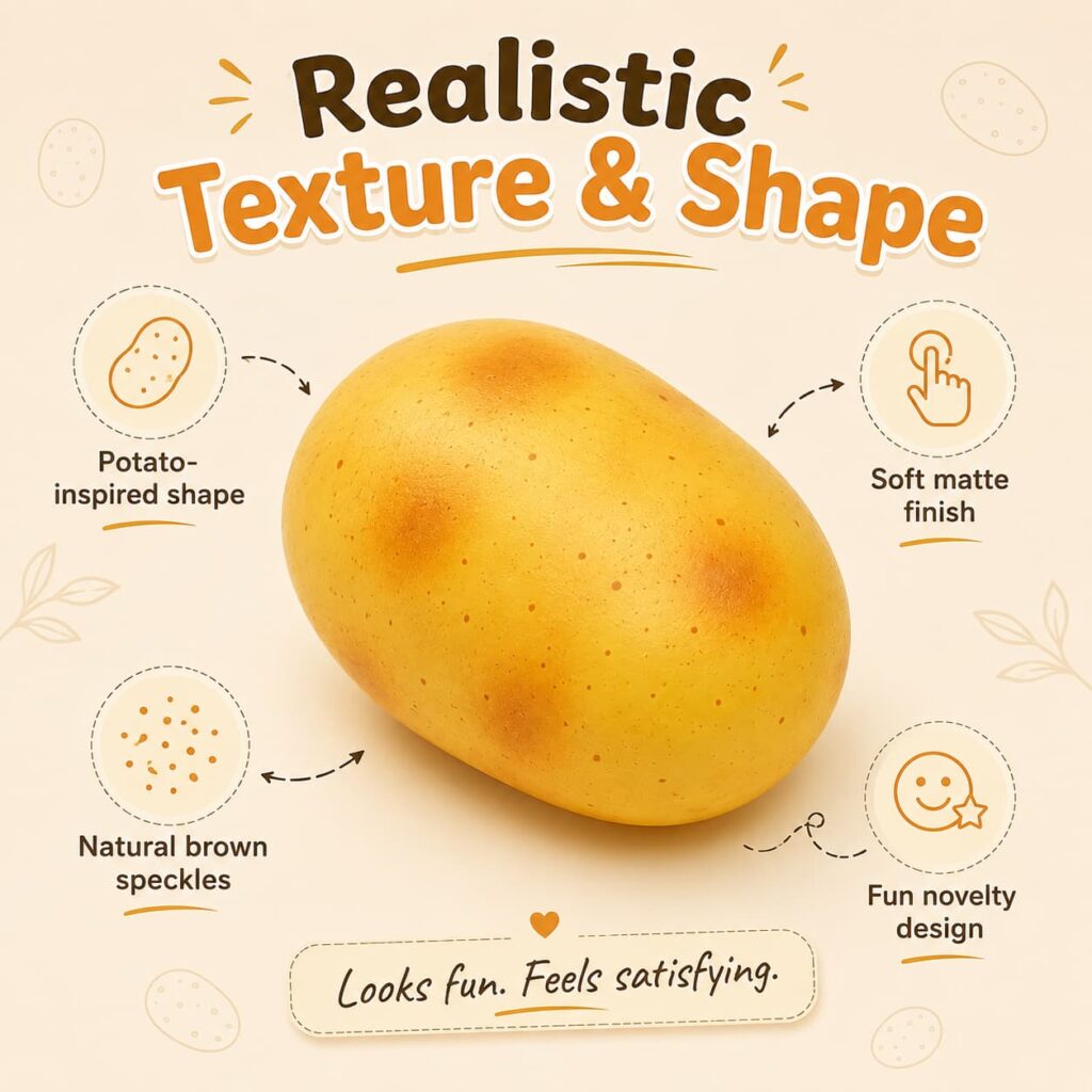 Realistic Potato Squishy Toy – Slow Rising Stress Relief Fidget