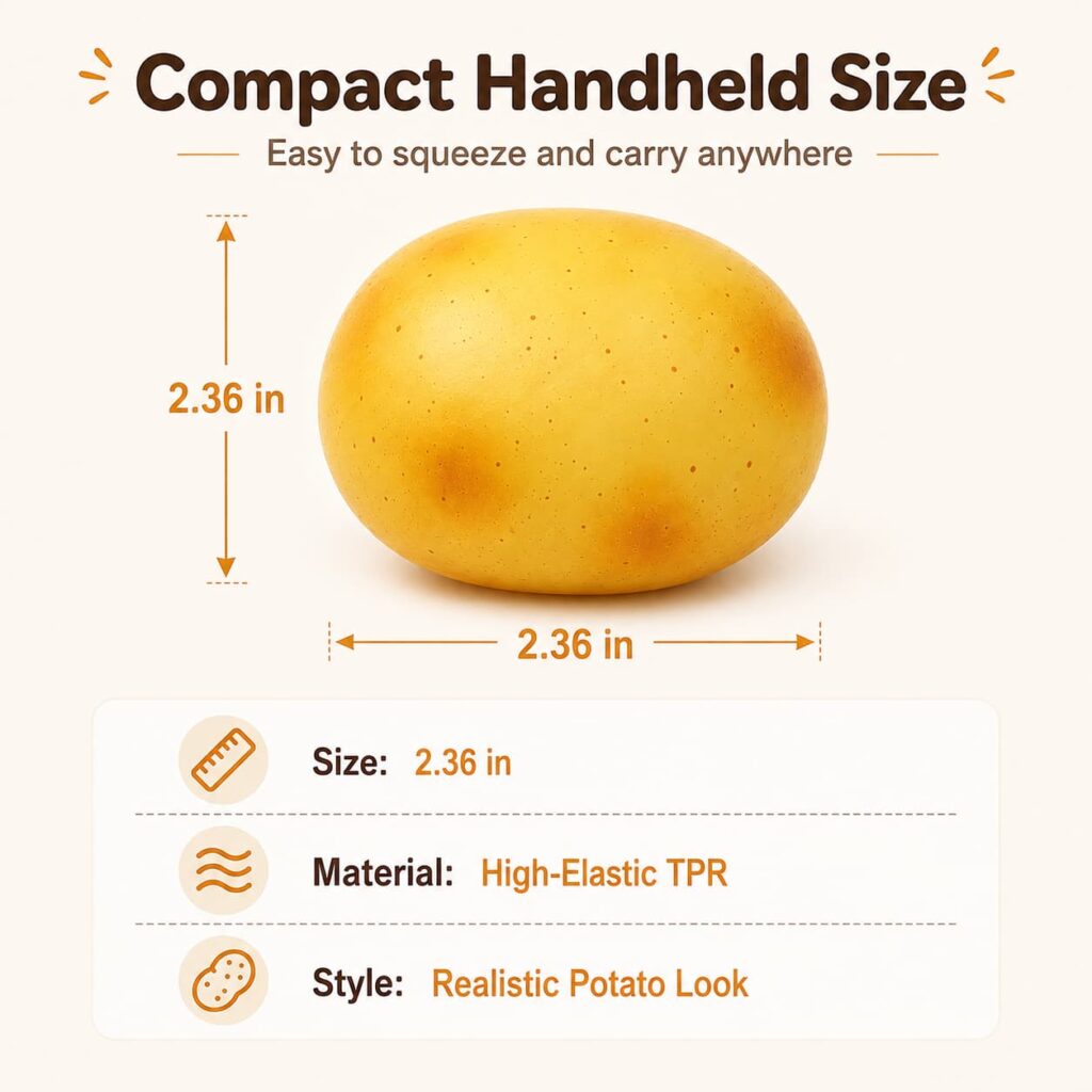 Realistic Potato Squishy Toy – Slow Rising Stress Relief Fidget