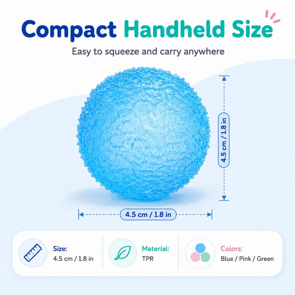 Textured Sensory Stress Ball – Soft Squeeze Fidget Toy for Stress Relief