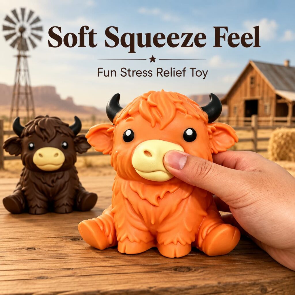 Highland Cow Squishy Toy