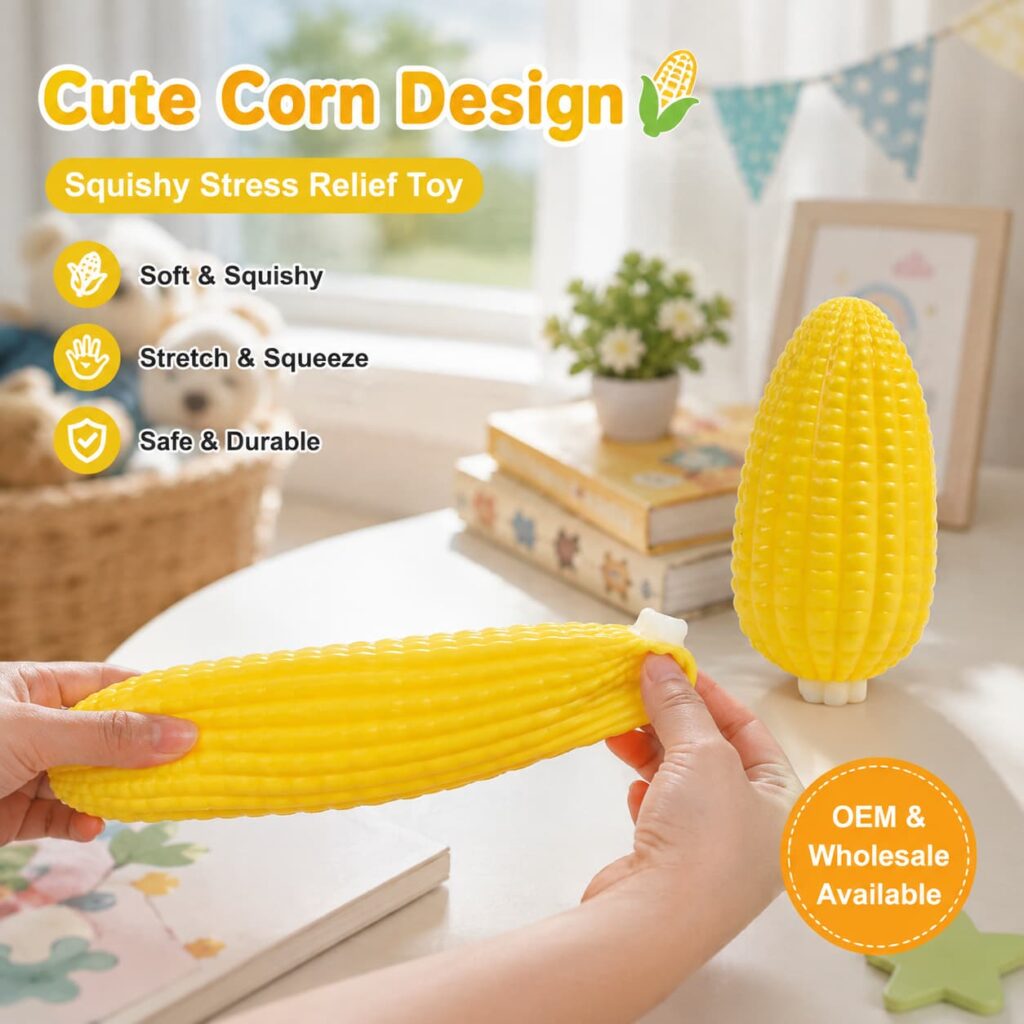 Corn squishy toy wholesale soft stretchy stress relief toy