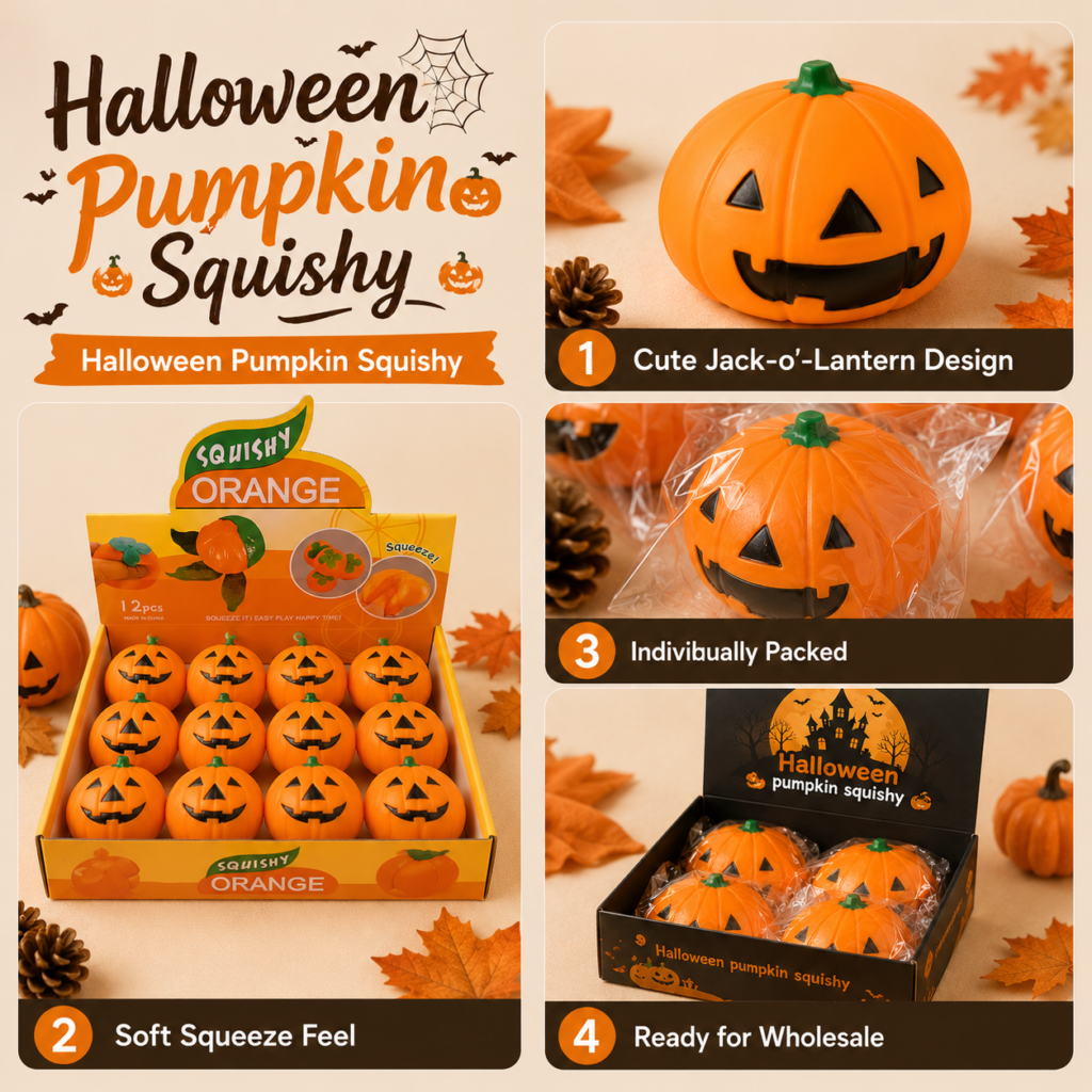 Halloween Pumpkin Squishy Toy