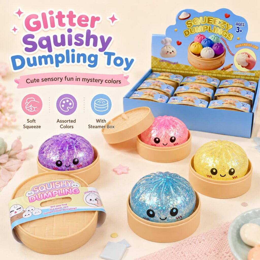 Glitter Squishy Dumpling Toy