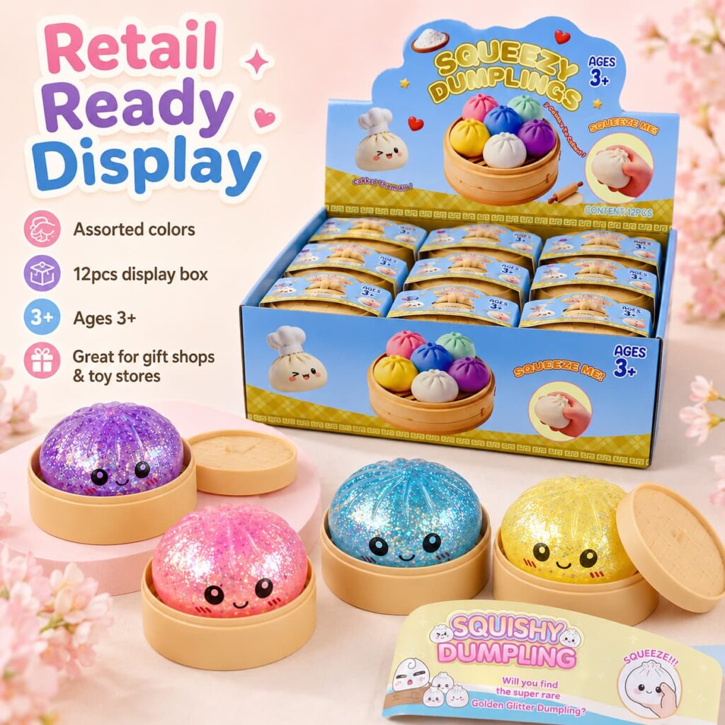 Glitter Squishy Dumpling Toy