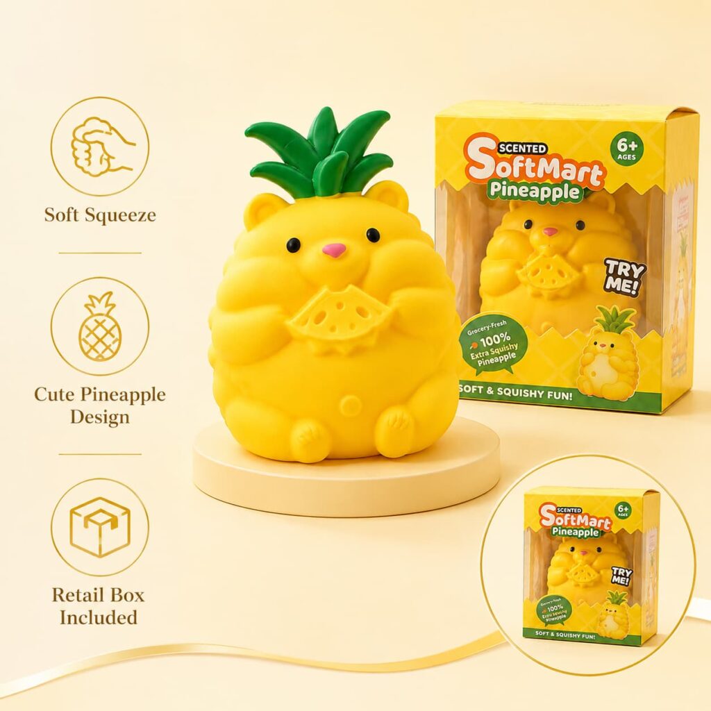 Scented Pineapple Bear Squishy Toy
