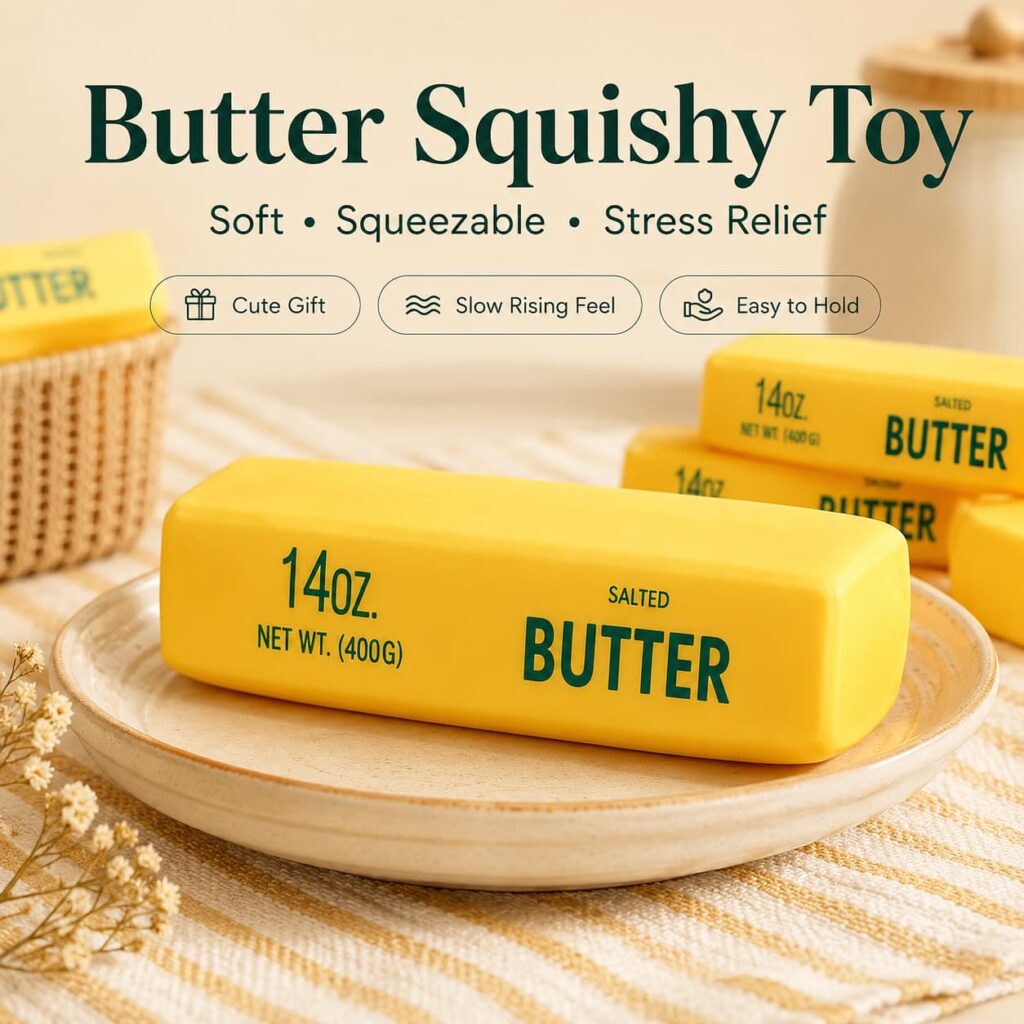 Realistic Butter Bar Squishy Toy