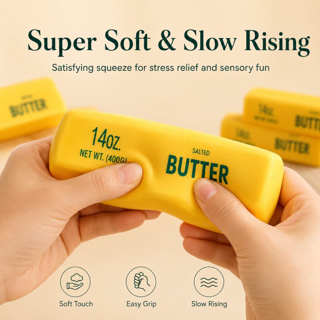 Realistic Butter Bar Squishy Toy