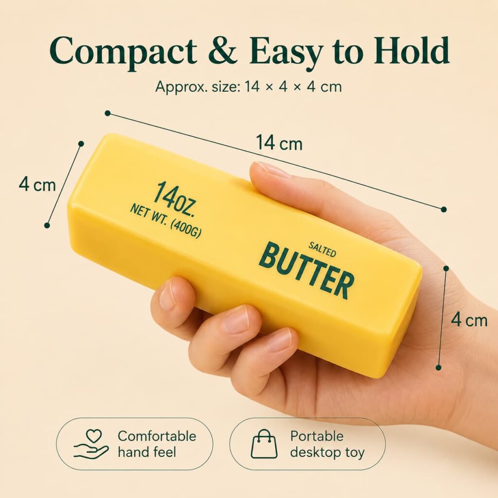 Realistic Butter Bar Squishy Toy