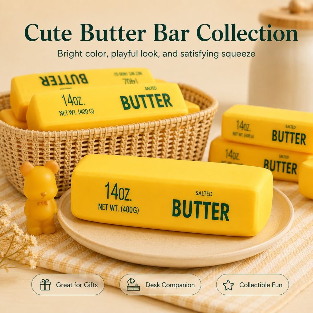 Realistic Butter Bar Squishy Toy