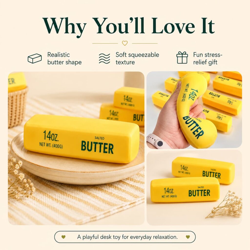 Realistic butter block squishy toy wholesale product