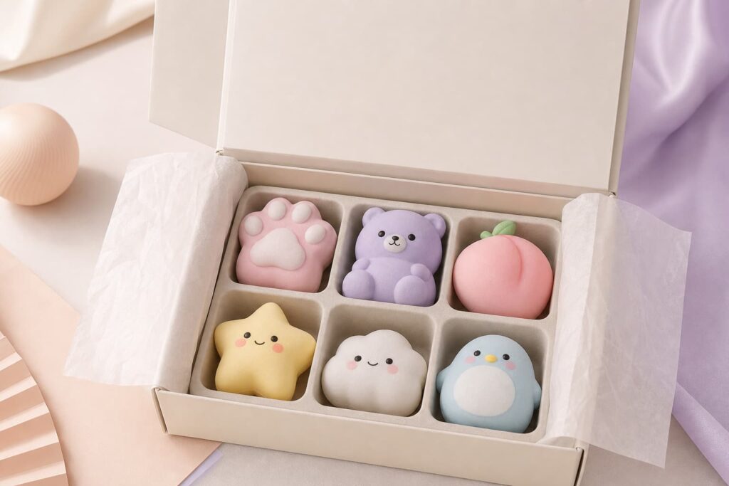 Individually bagged custom squishy toys for private label orders