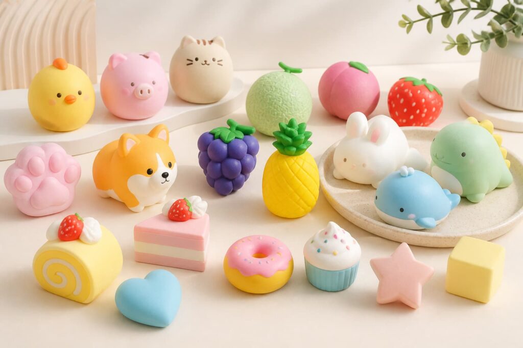 Wholesale squishy toys prepared for an online retail product range