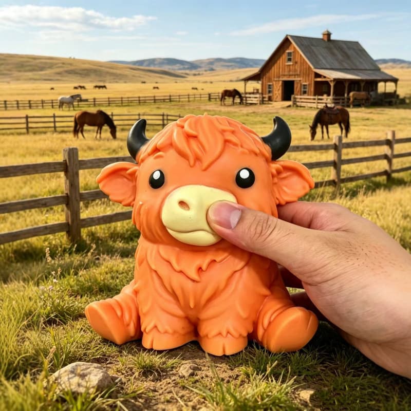 Highland Cow Squishy Toy