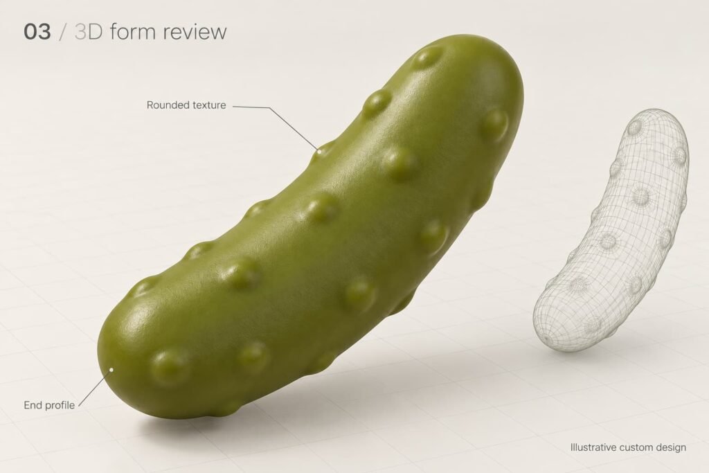 Custom Pickle Squishy 3D Form Review